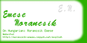 emese morancsik business card